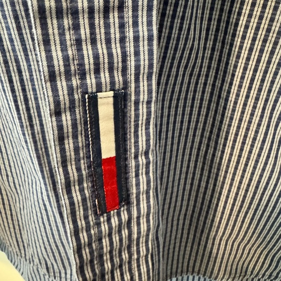Men’s Tommy Hilfiger Striped Button Down Shirt 17 32-33 - Picture 4 of 7